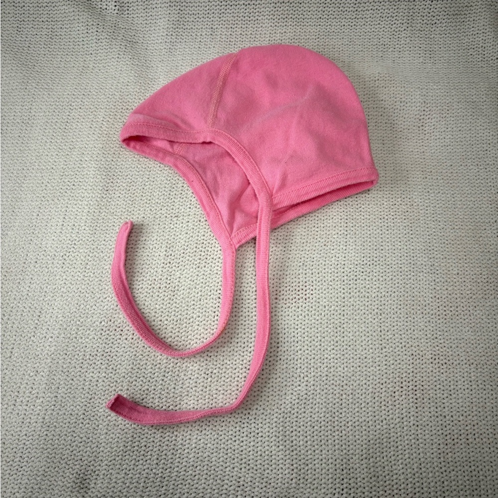 Hanna Andersson Baby Bonnet, Pink 100% Cotton Tie Hat